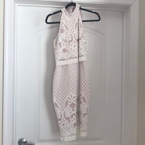 White Lace Midi Dress